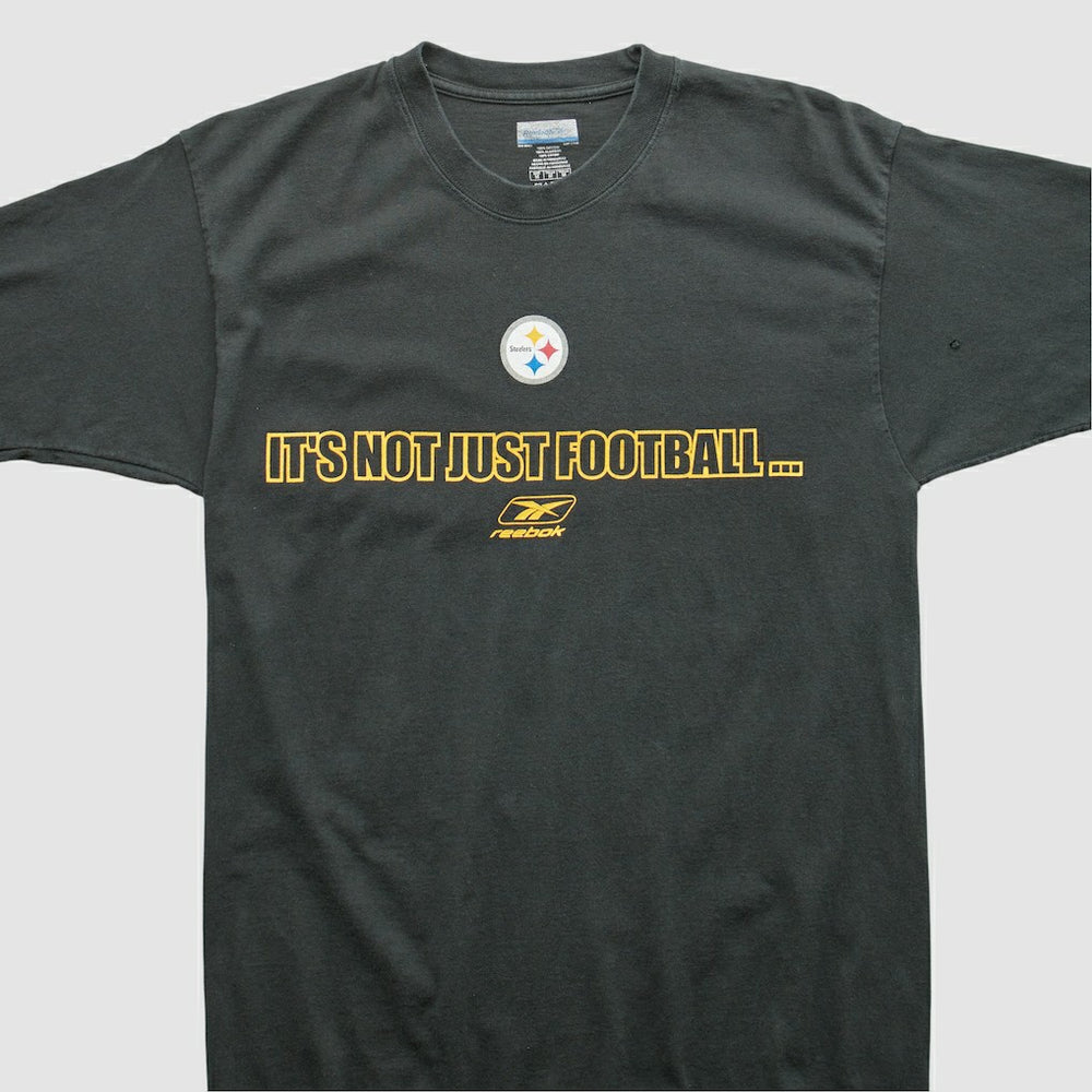 Pittsburgh Steelers Reebok 2000s T-shirt Black Vintage - Fanatics