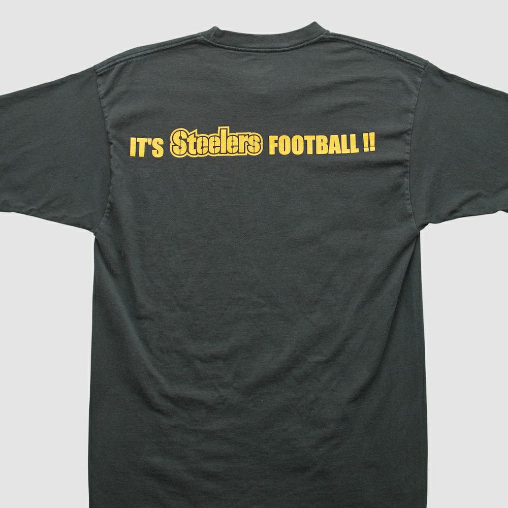 Pittsburgh Steelers Reebok 2000s T-shirt Black Vintage - Fanatics