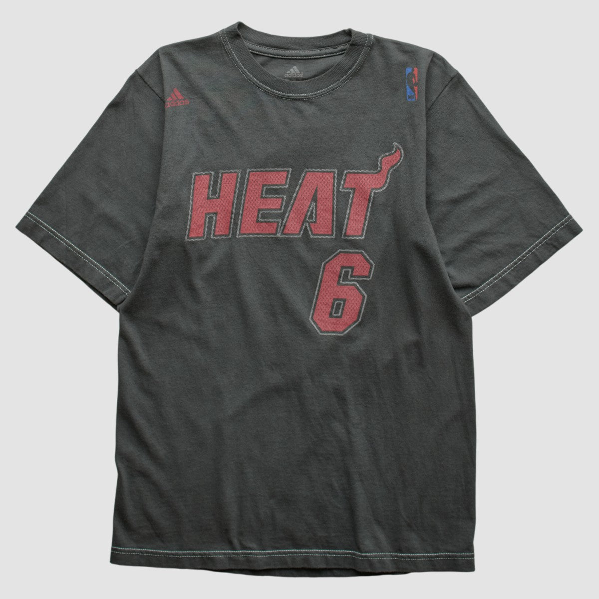Adidas - Miami Heat 2010s T-shirt - Charcoal Vintage