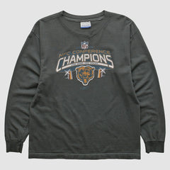 Chicago Bears Reebok 2000s Long Sleeve T-shirt Charcoal Vintage - Fanatics