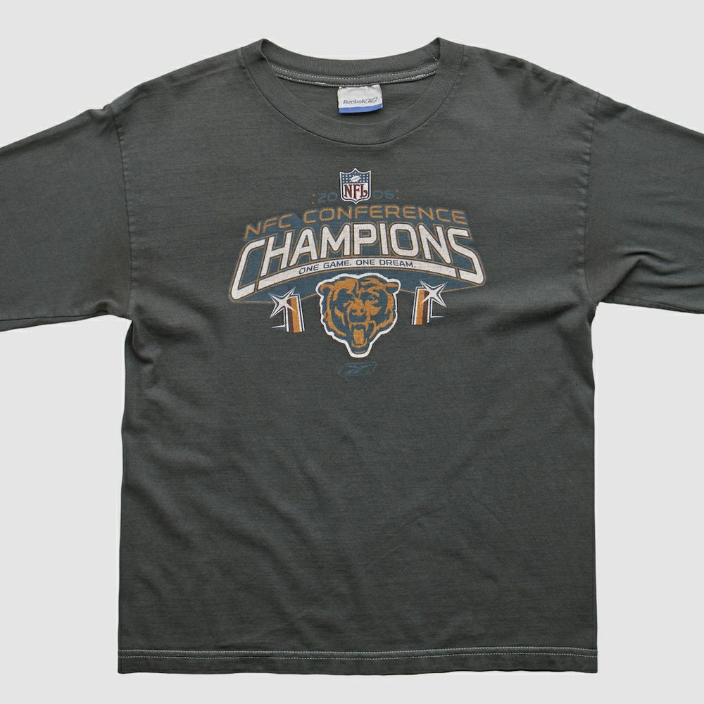 Chicago Bears Reebok 2000s Long Sleeve T-shirt Charcoal Vintage - Fanatics