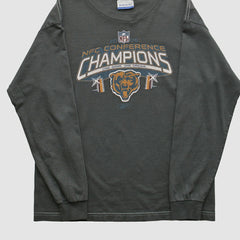 Chicago Bears Reebok 2000s Long Sleeve T-shirt Charcoal Vintage - Fanatics