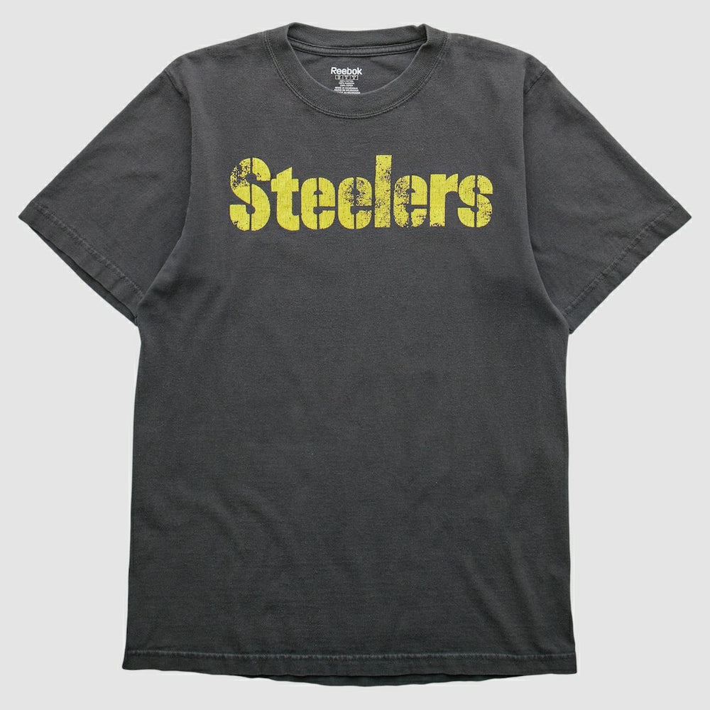 Pittsburgh Steelers Reebok 2000s T-shirt Charcoal Vintage - Fanatics