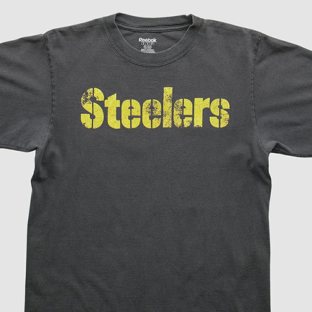 Pittsburgh Steelers Reebok 2000s T-shirt Charcoal Vintage - Fanatics
