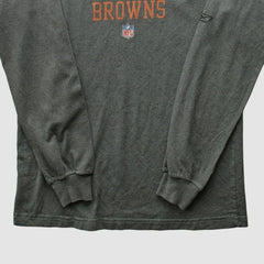 Cleveland Browns Reebok 2000s Long Sleeve T-shirt Gray Vintage - Fanatics