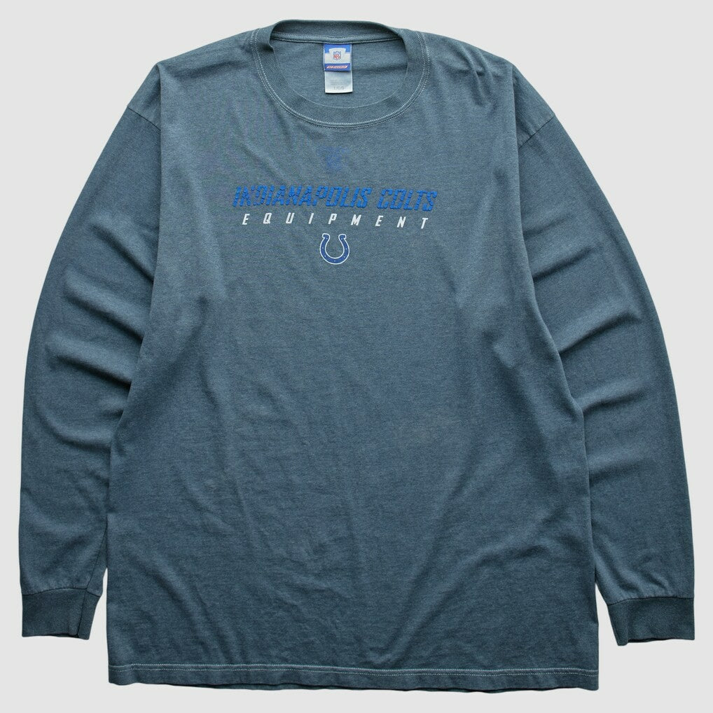 Indianapolis Colts Reebok 2000s Long Sleeve T-shirt Blue Vintage - Fanatics
