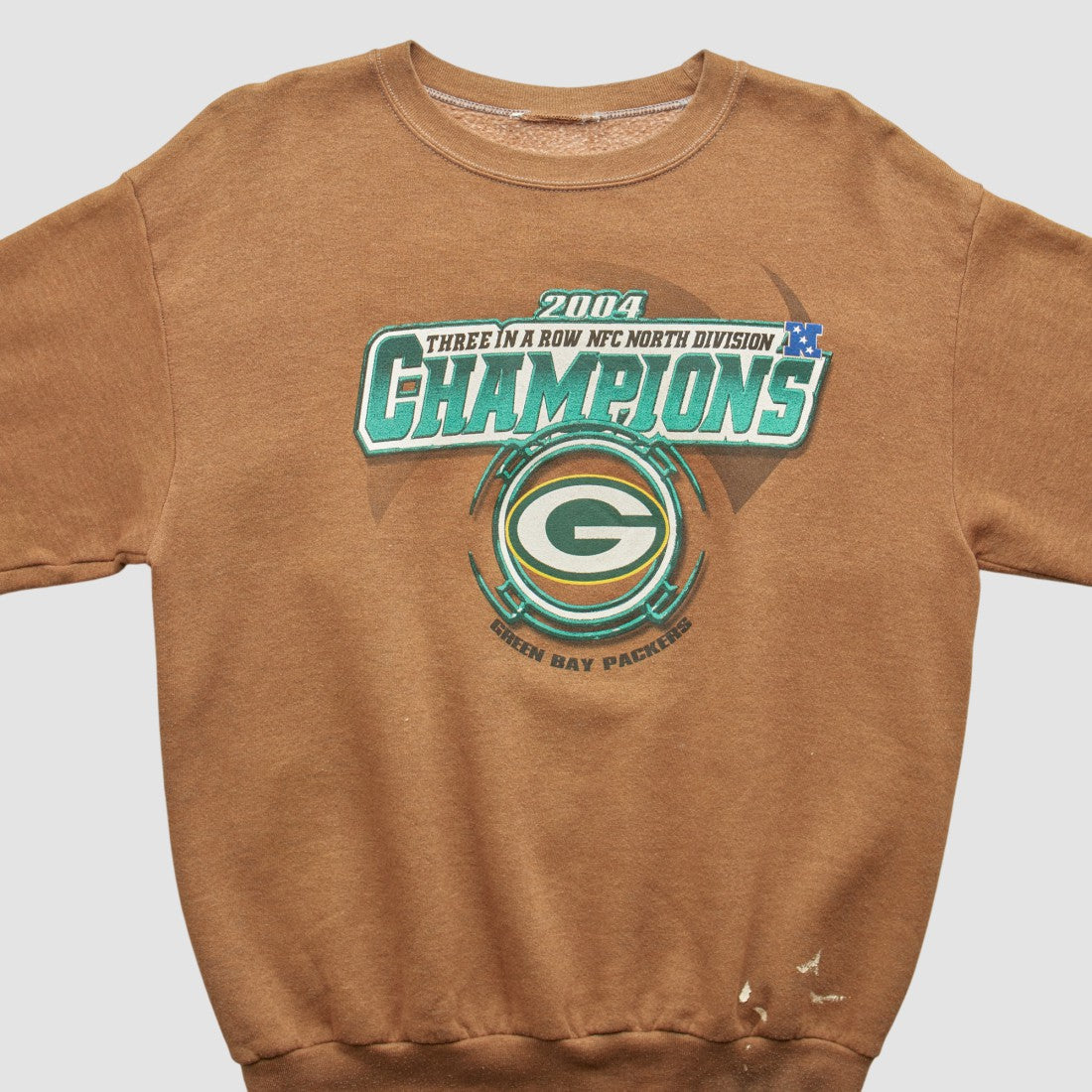 Green Bay Packers 2004 Pullover Sweatshirt Brown Vintage - Fanatics