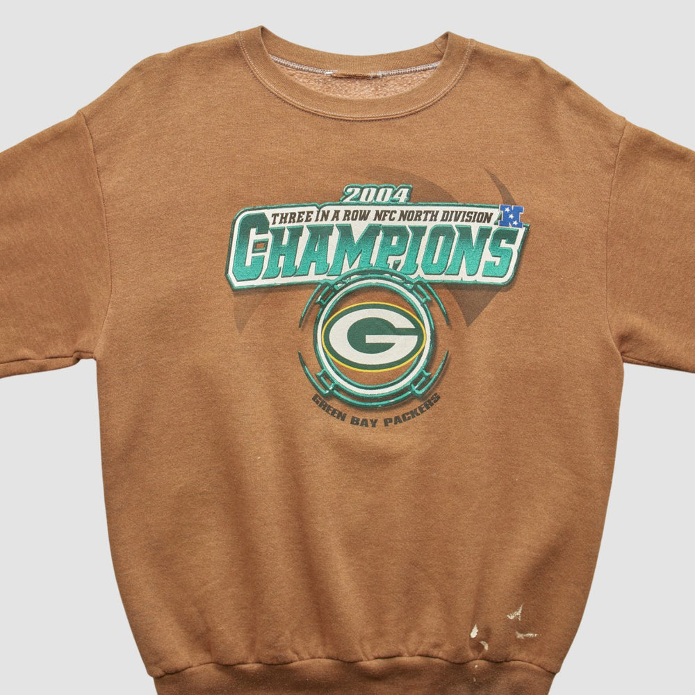 Green Bay Packers 2004 Pullover Sweatshirt Brown Vintage - Fanatics