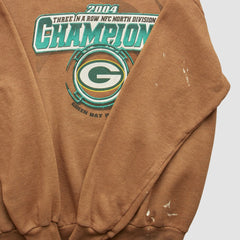 Green Bay Packers 2004 Pullover Sweatshirt Brown Vintage - Fanatics