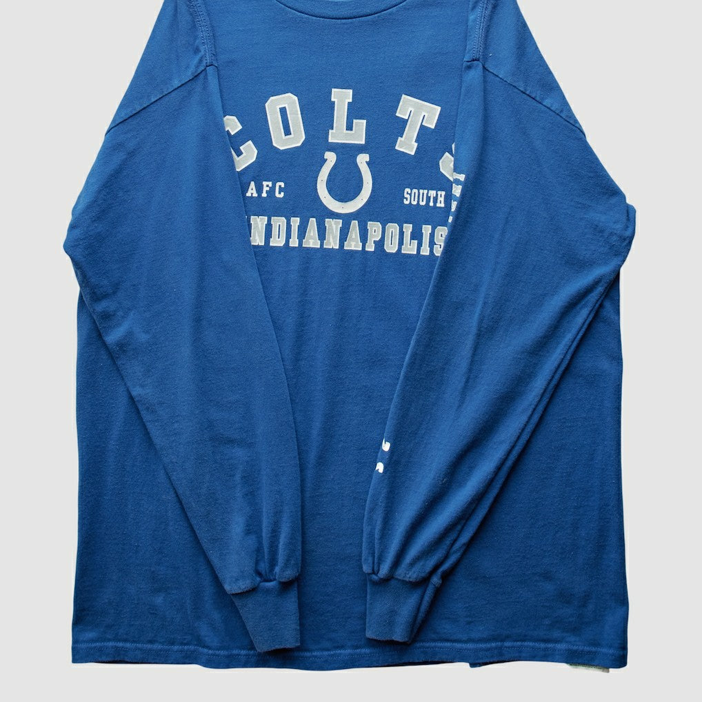 Indianapolis Colts NFL 2000s Long Sleeve T-shirt Blue Vintage - Fanatics