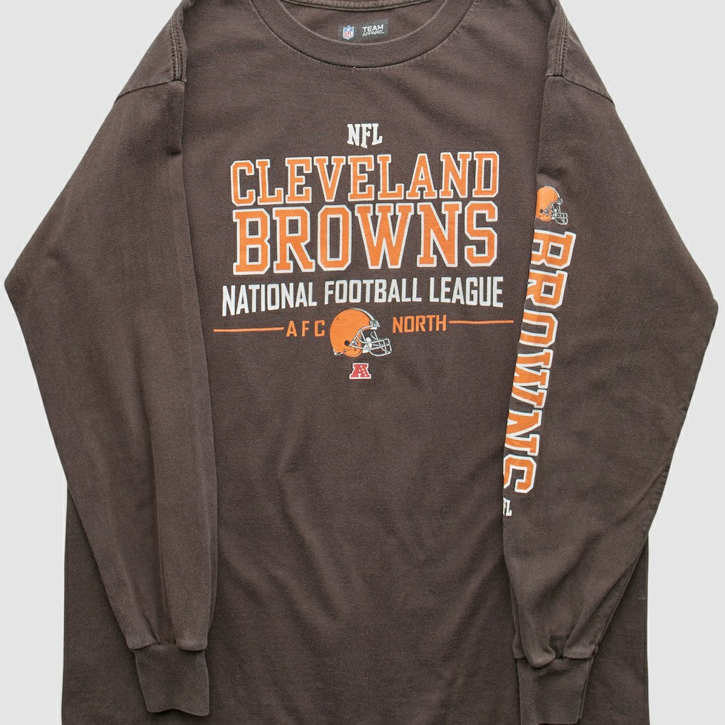 Cleveland Browns NFL 2010s Long Sleeve T-shirt Brown Vintage - Fanatics