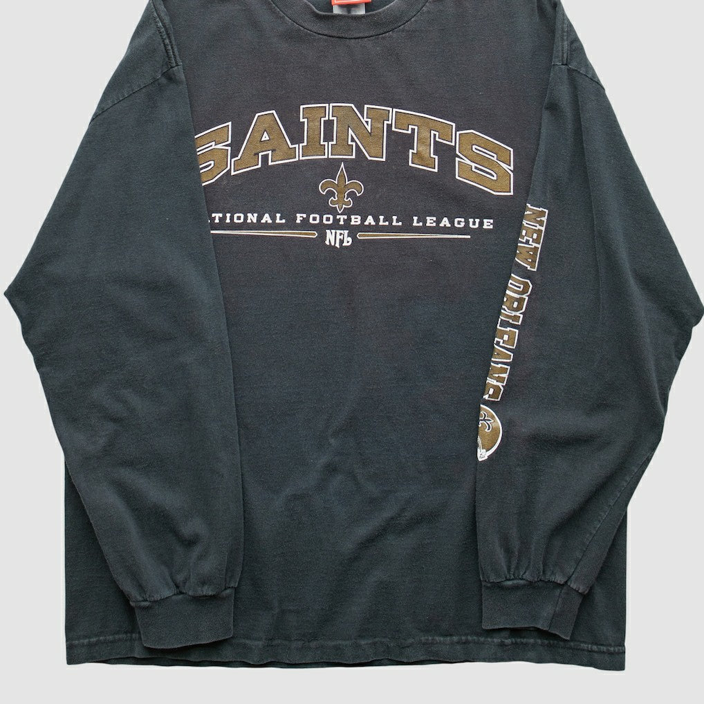 New Orleans Saints NFL 2000s Long Sleeve T-shirt Black Vintage - Fanatics