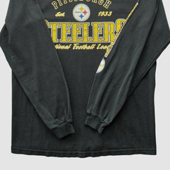 Pittsburgh Steelers NFL 2000s Long Sleeve T-shirt Charcoal Vintage - Fanatics