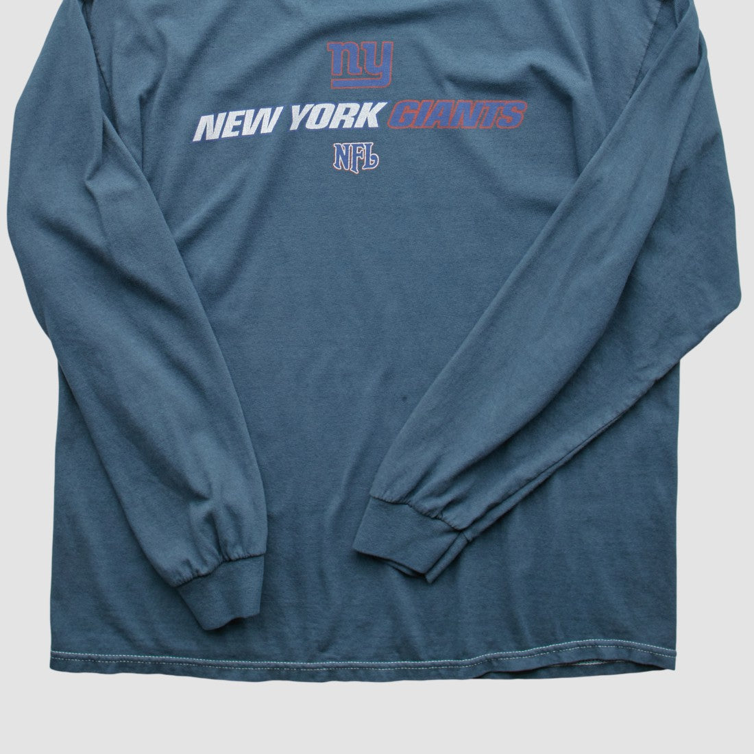 New York Giants NFL 2000s Long Sleeve T-shirt Blue Vintage - Fanatics
