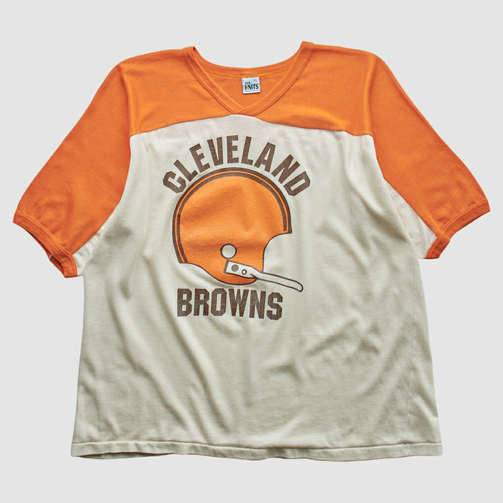 Cleveland Browns The Knits 80s T-shirt White Vintage - Fanatics