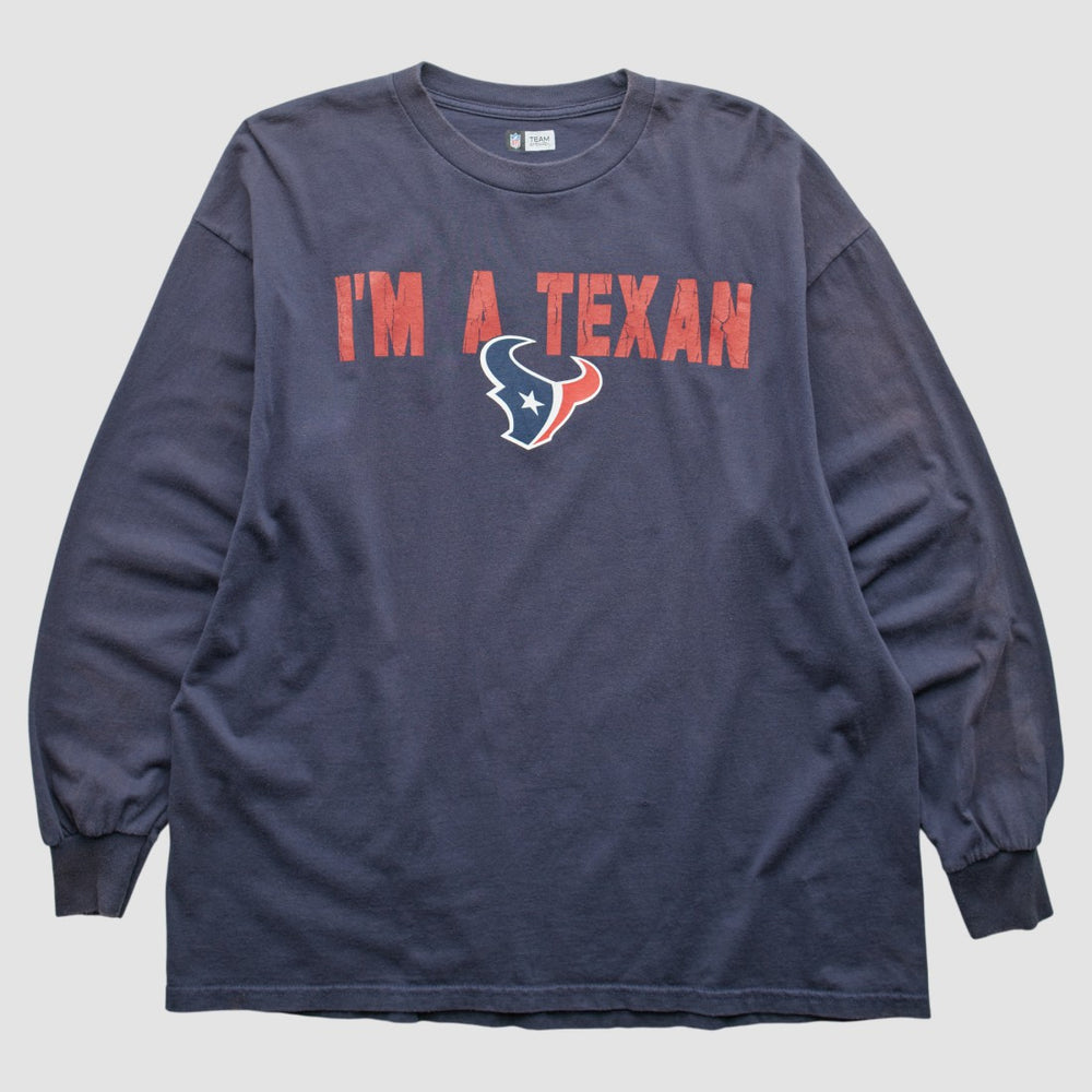 Houston Texans NFL 2010s Long Sleeve T-shirt Navy Vintage - Fanatics