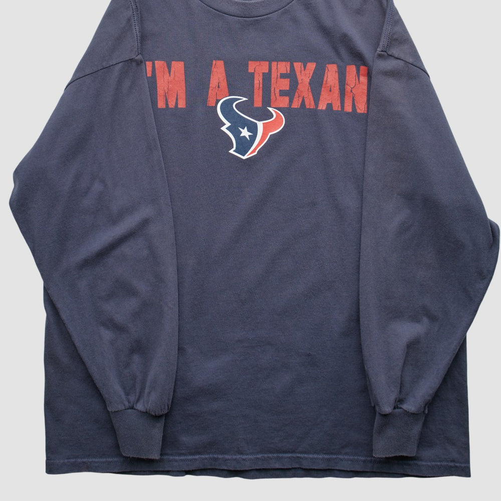Houston Texans NFL 2010s Long Sleeve T-shirt Navy Vintage - Fanatics