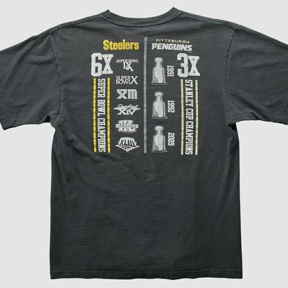 Pittsburgh Steelers Reebok 2009 T-shirt Charcoal Vintage - Fanatics