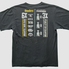 Pittsburgh Steelers Reebok 2009 T-shirt Charcoal Vintage - Fanatics