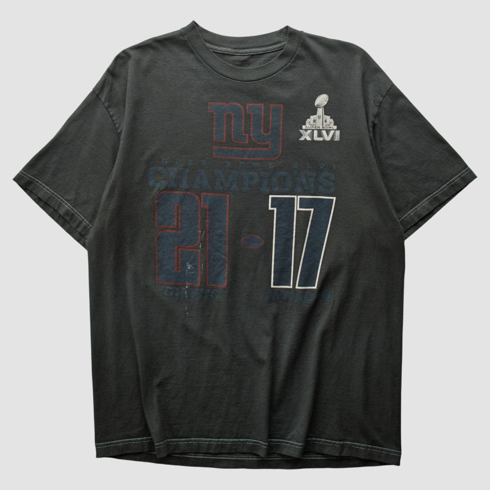 Superbowl XLVI 2012 T-shirt Charcoal Vintage - Fanatics