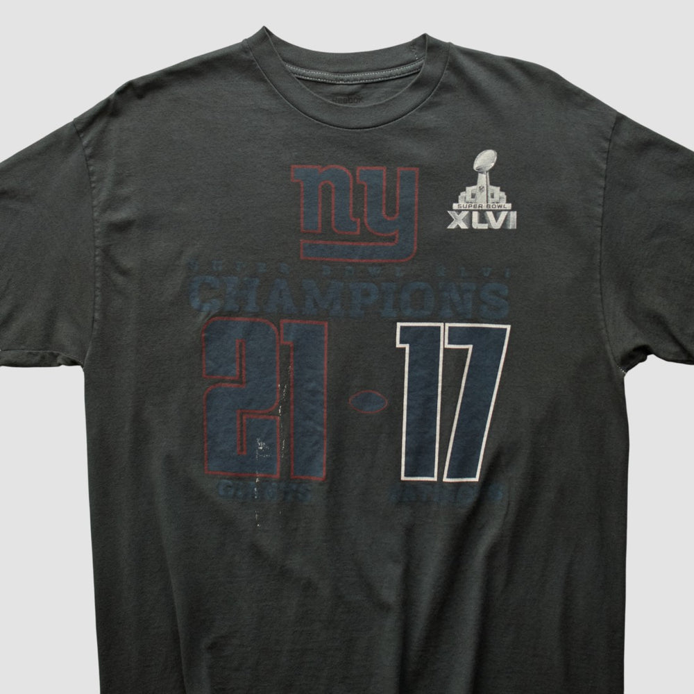 Superbowl XLVI 2012 T-shirt Charcoal Vintage - Fanatics