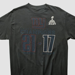 Superbowl XLVI 2012 T-shirt Charcoal Vintage - Fanatics