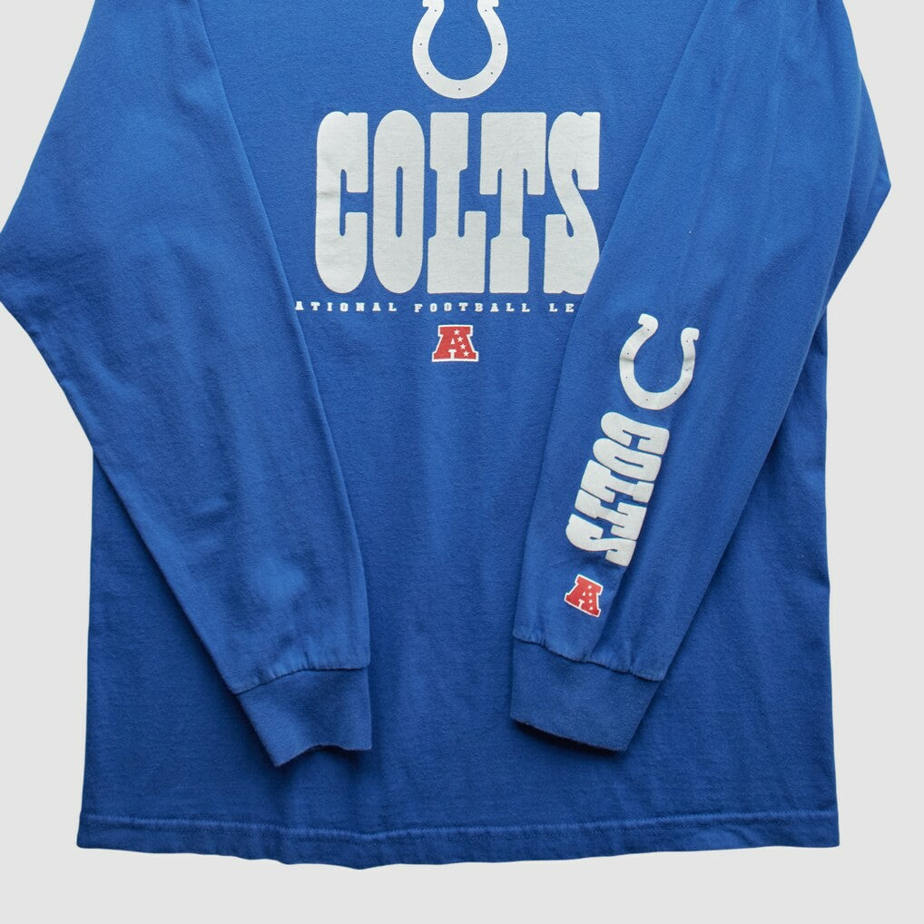 Indianapolis Colts NFL 2010s Long Sleeve T-shirt Blue Vintage - Fanatics
