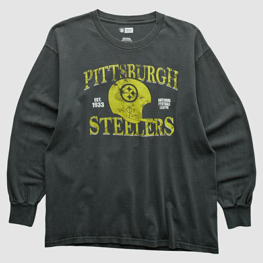 Pittsburgh Steelers NFL 2010s Long Sleeve T-shirt Charcoal Vintage - Fanatics