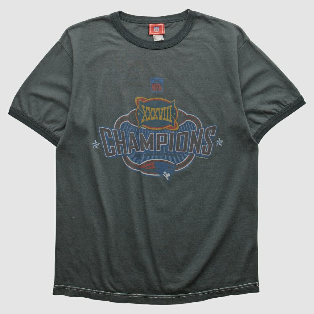New England Patriots NFL 2004 T-shirt Charcoal Vintage - Fanatics