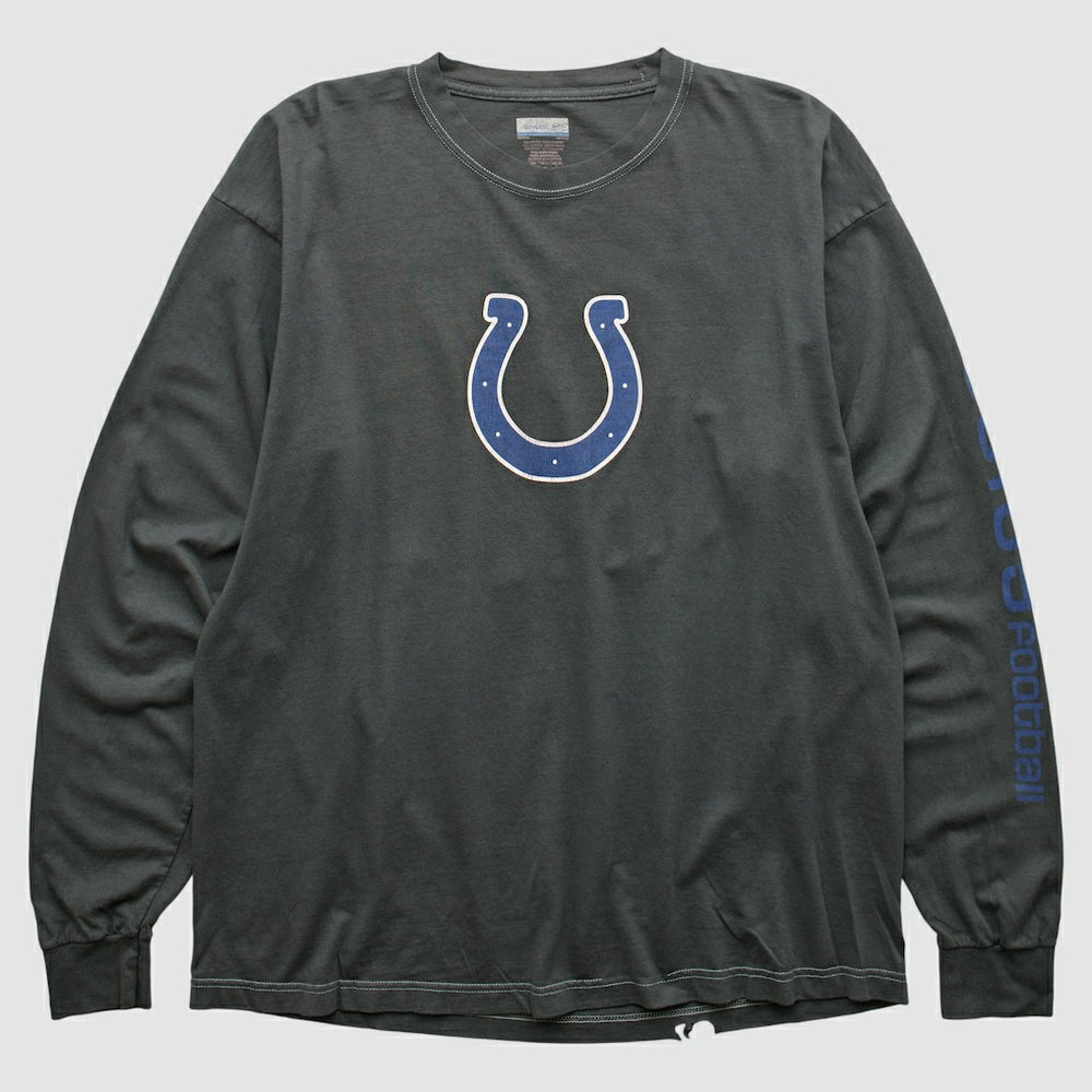 Indianapolis Colts Reebok 2000s Long Sleeve T-shirt Charcoal Vintage - Fanatics
