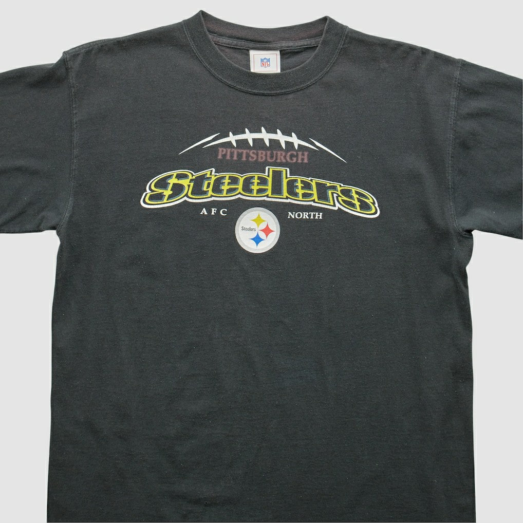 Pittsburgh Steelers 2000s T-shirt Black Vintage - Fanatics