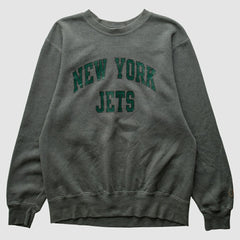 New York Jets Champion 2000s Pullover Sweatshirt Charcoal Vintage - Fanatics