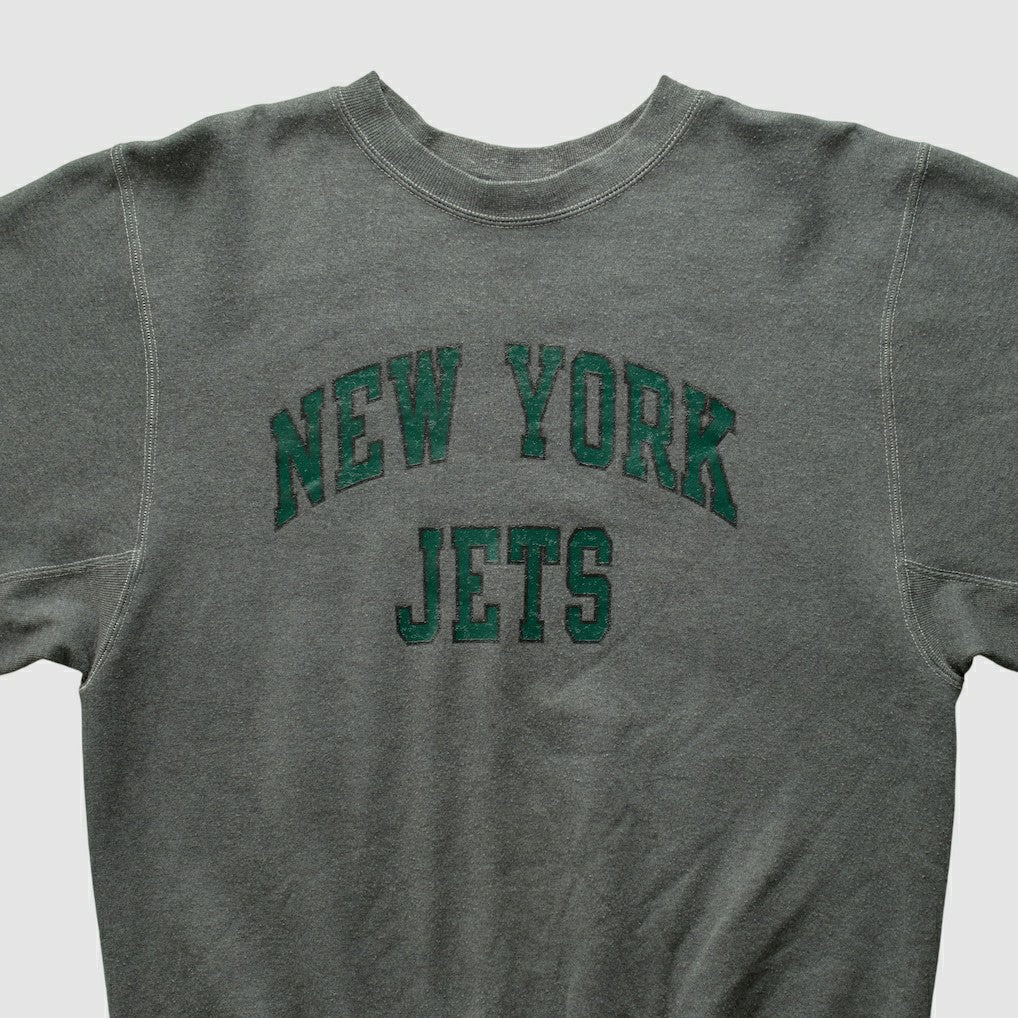 New York Jets Champion 2000s Pullover Sweatshirt Charcoal Vintage - Fanatics