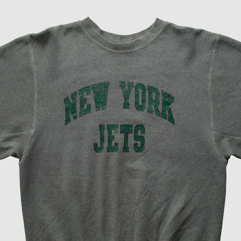 New York Jets Champion 2000s Pullover Sweatshirt Charcoal Vintage - Fanatics