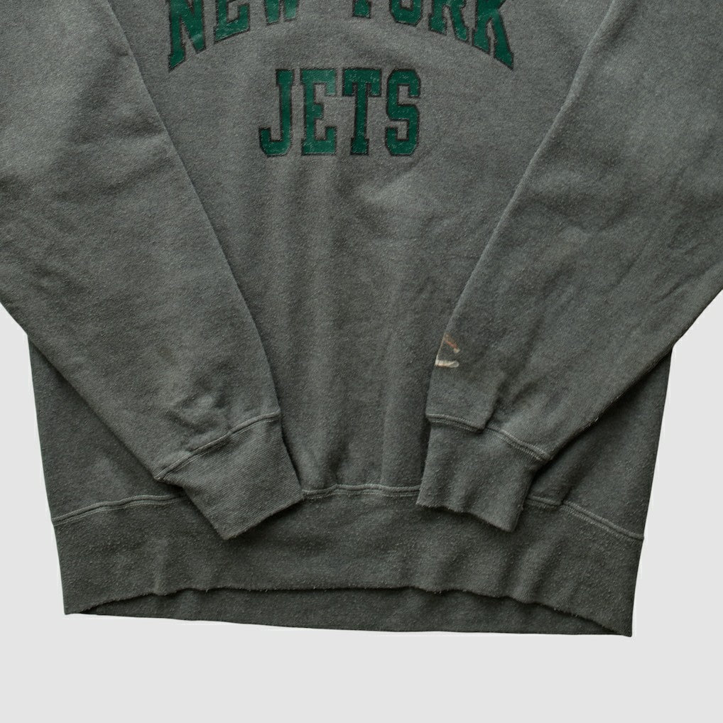 New York Jets Champion 2000s Pullover Sweatshirt Charcoal Vintage - Fanatics