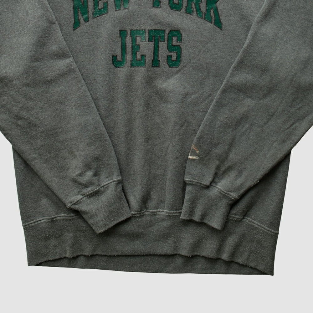 New York Jets Champion 2000s Pullover Sweatshirt Charcoal Vintage - Fanatics