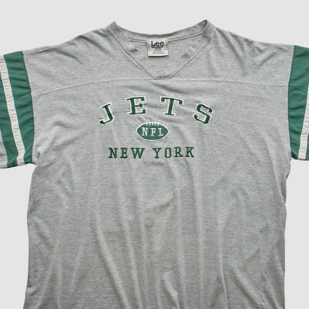 New York Jets Lee Sport 90s T-shirt Gray Vintage - Fanatics