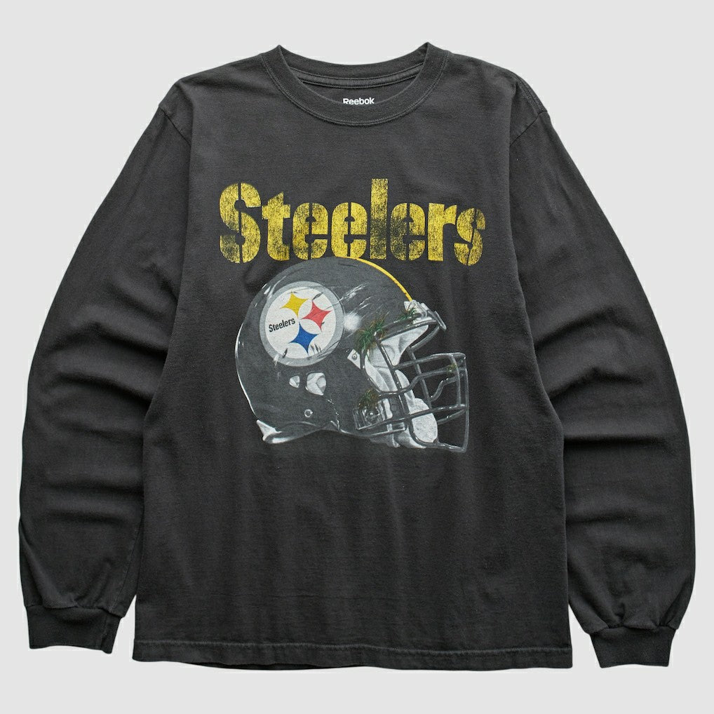 Pittsburgh Steelers Reebok 2010s Long Sleeve T-shirt Black Vintage - Fanatics