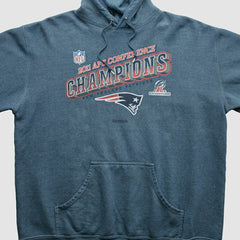 New England Patriots Reebok 2011 Hooded Pullover Sweatshirt Blue Vintage - Fanatics