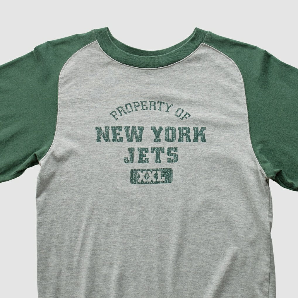 New York Jets Grid Iron 2000s Long Sleeve T-shirt Gray Vintage - Fanatics