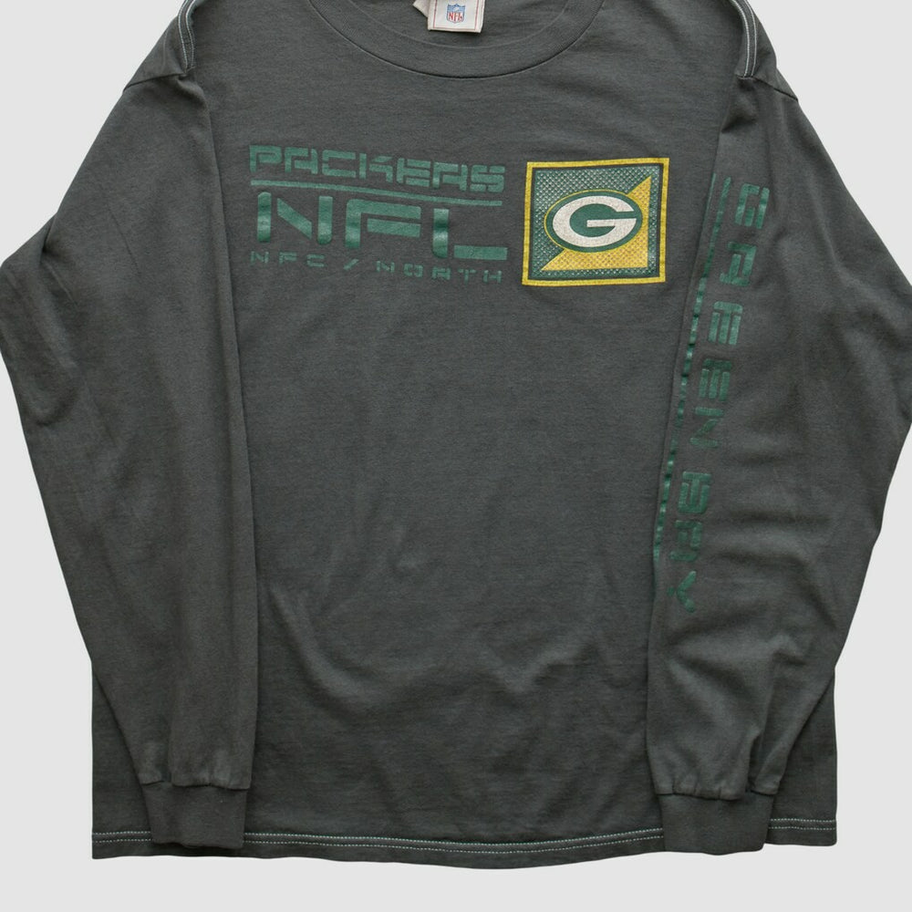 Green Bay Packers NFL 2000s Long Sleeve T-shirt Charcoal Vintage - Fanatics