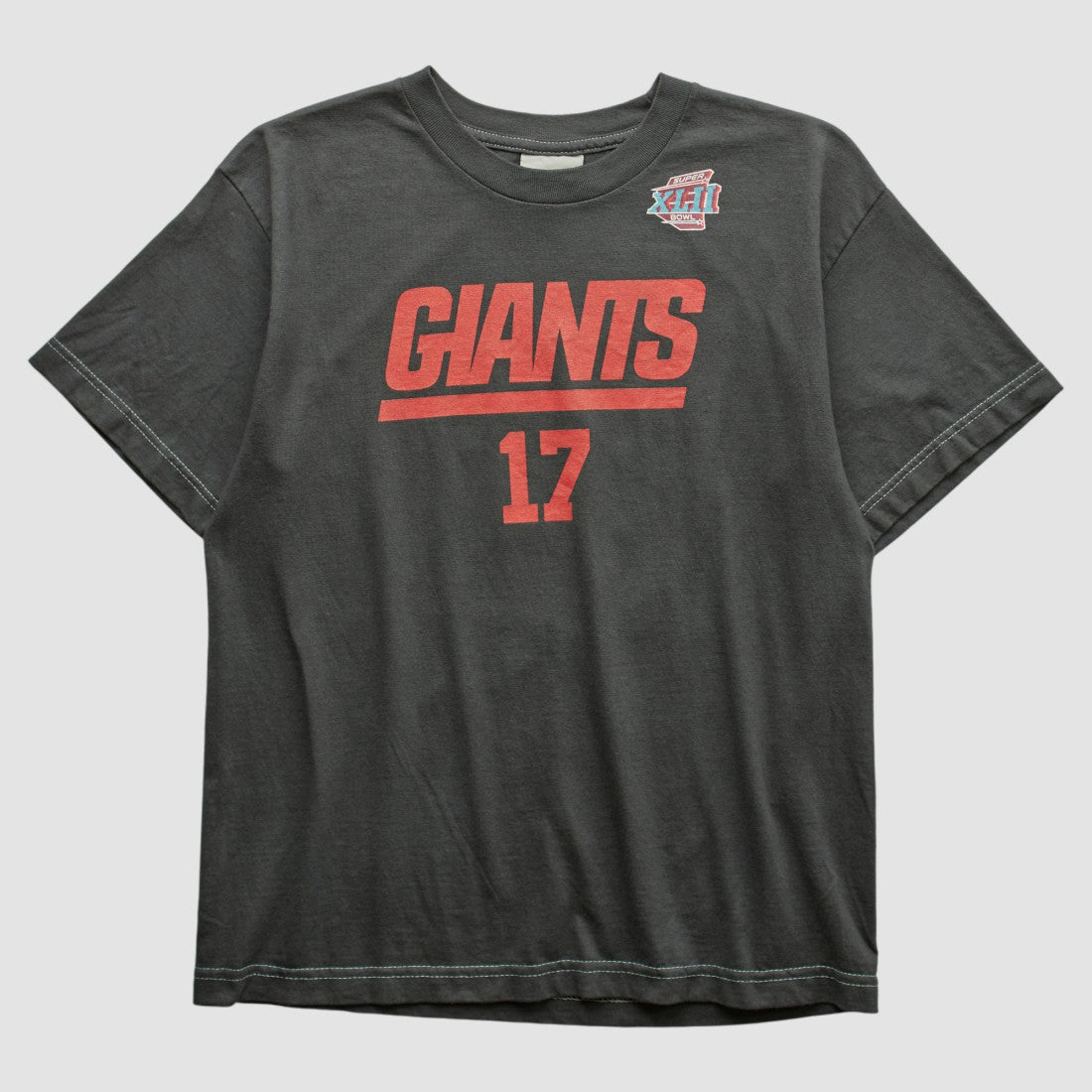 New York Giants 2008 T-shirt Charcoal Vintage - Fanatics