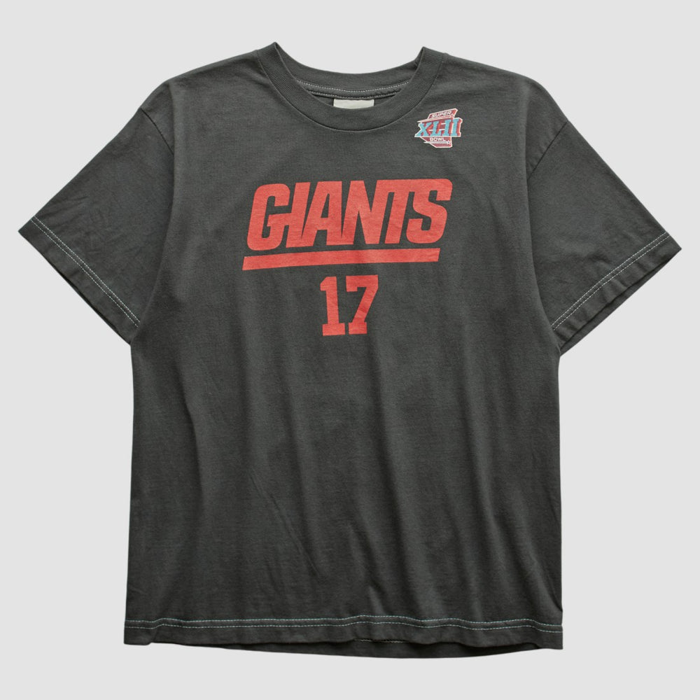 New York Giants 2008 T-shirt Charcoal Vintage - Fanatics