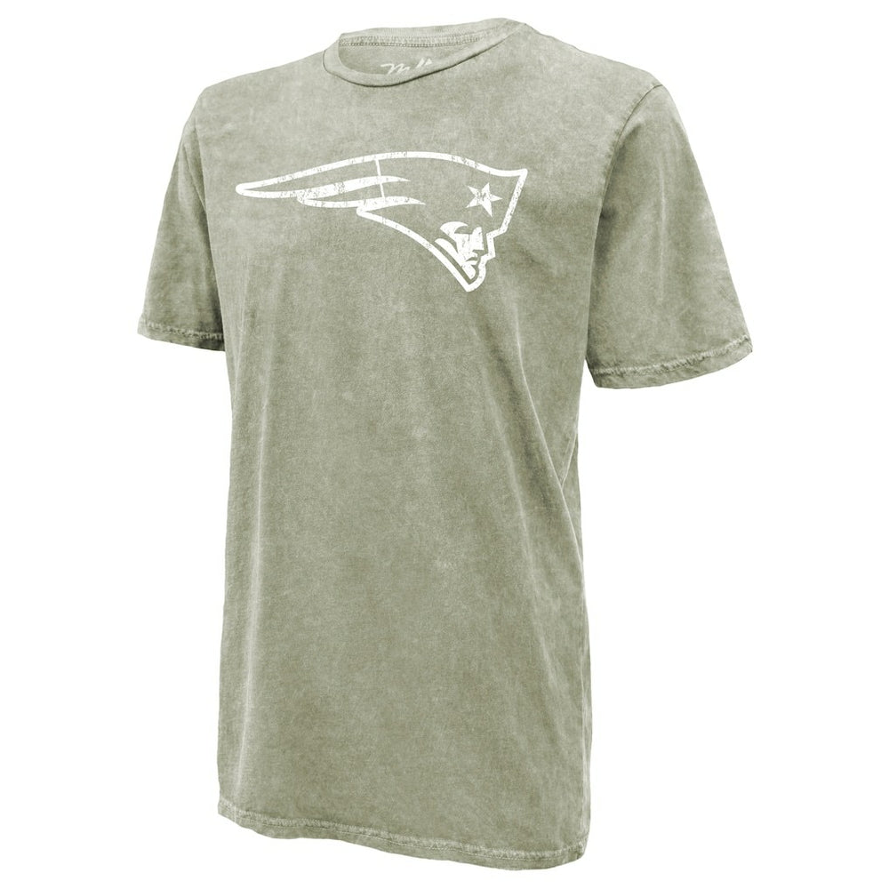 Drake Maye New England Patriots Majestic Threads Mineral Wash Name & Number T-Shirt Moss Green - NFL