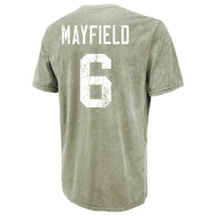 Baker Mayfield Tampa Bay Buccaneers Majestic Threads Mineral Wash Name & Number T-Shirt Moss Green - NFL