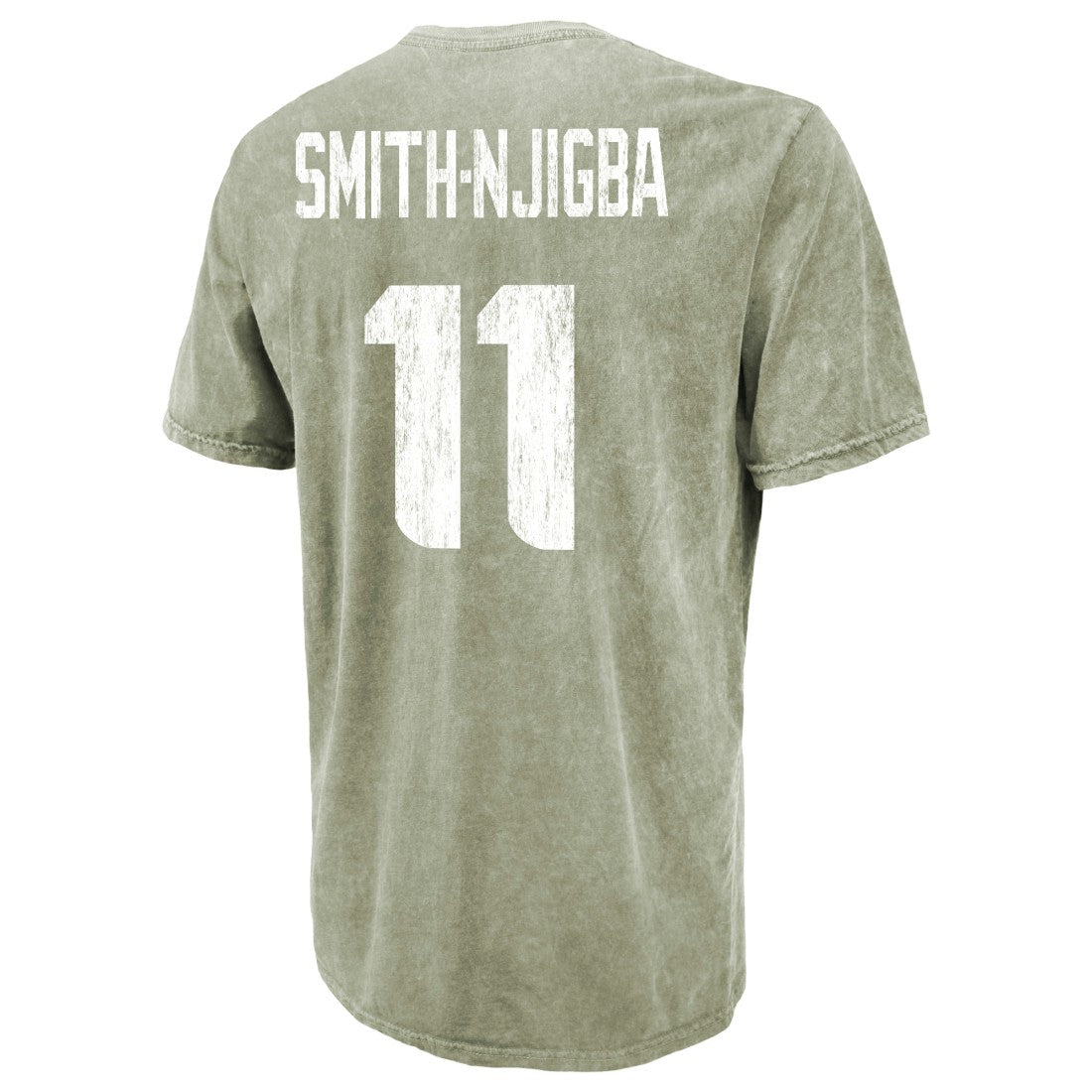 Jaxon Smith-Njigba Seattle Seahawks Majestic Threads Mineral Wash Name & Number T-Shirt Moss Green - NFL