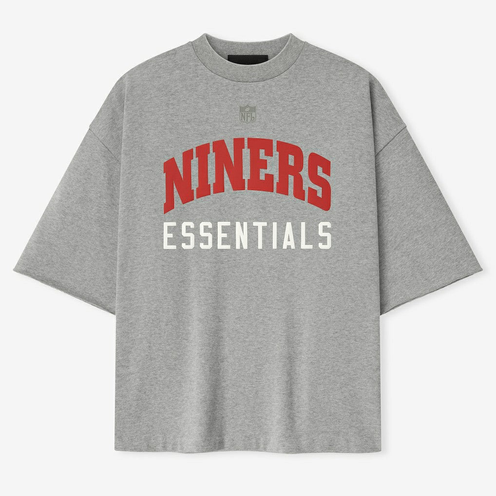 San Francisco 49ers Fear of God x NFL Unisex 3/4-Sleeve T-Shirt Heather Gray - NFL