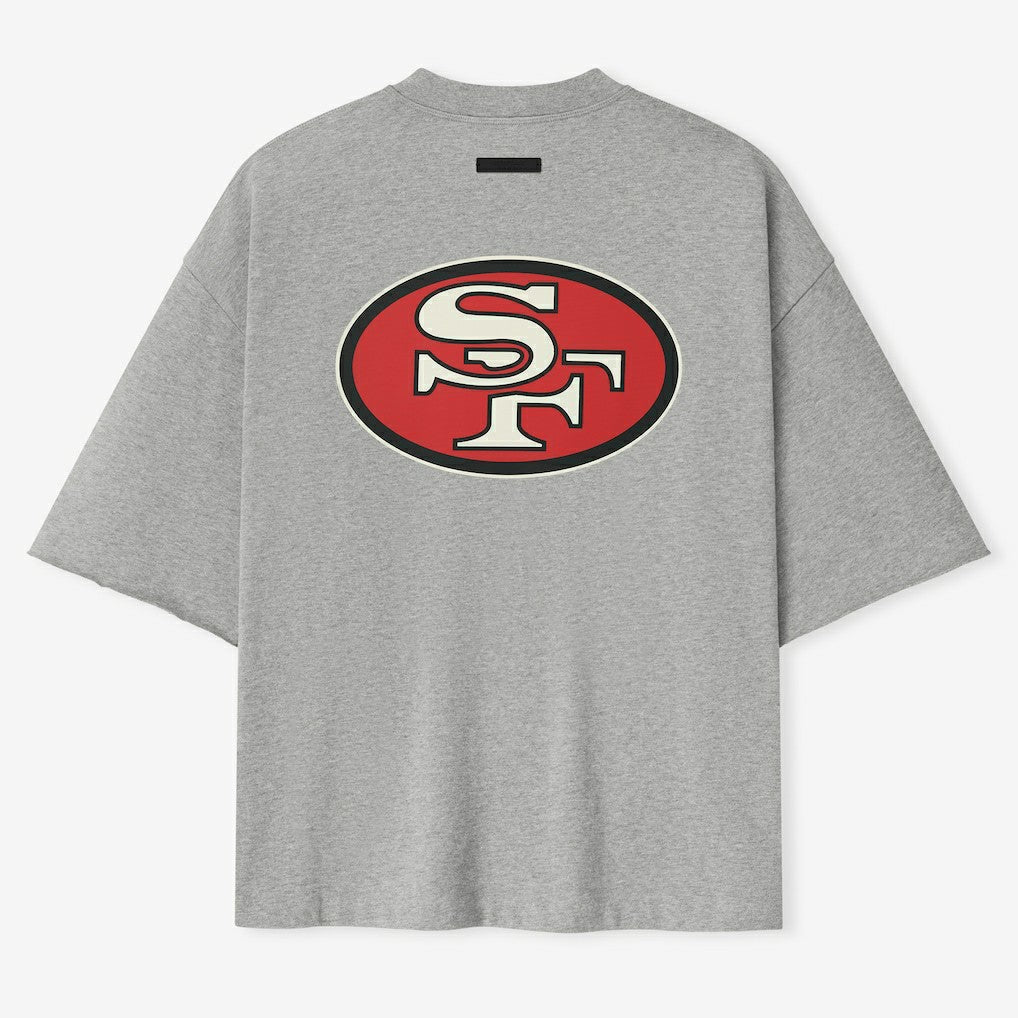 San Francisco 49ers Fear of God x NFL Unisex 3/4-Sleeve T-Shirt Heather Gray - NFL