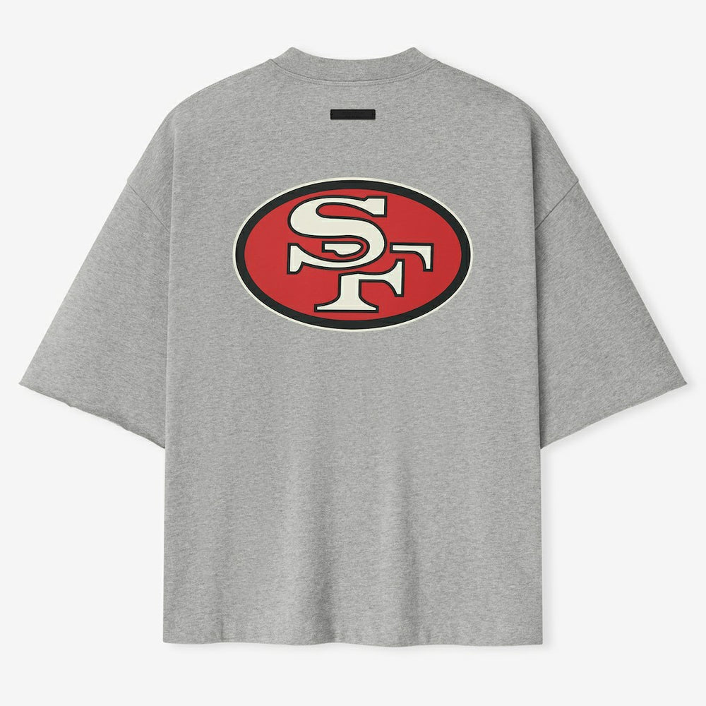 San Francisco 49ers Fear of God x NFL Unisex 3/4-Sleeve T-Shirt Heather Gray - NFL