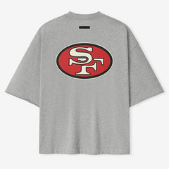 San Francisco 49ers Fear of God x NFL Unisex 3/4-Sleeve T-Shirt Heather Gray - NFL
